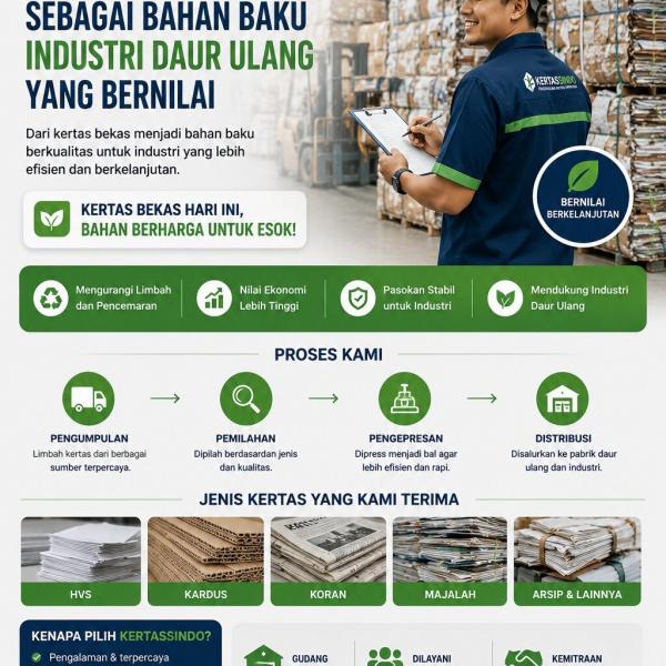 Limbah Kertas sebagai Bahan Baku Industri Daur Ulang yang Bernilai